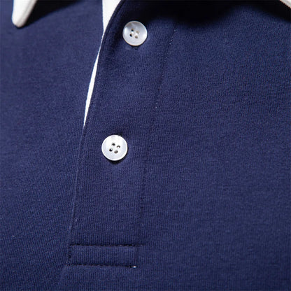 Parker Men's Long Sleeve Sweatshirt | Contrast Collar, Casual Elegance 6