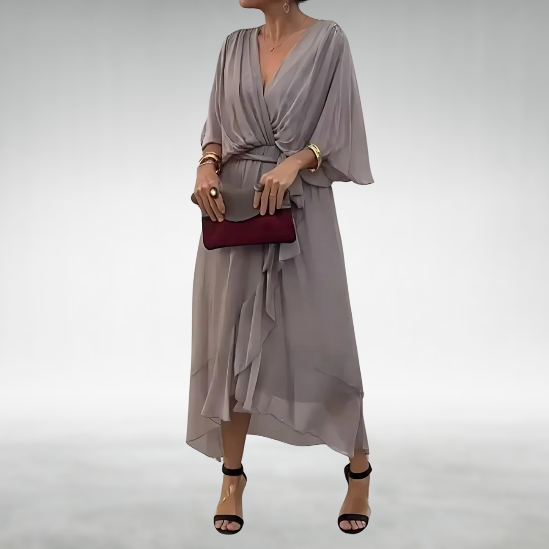 Penny Women's Maxi Dress | Breathable Chiffon, Flattering V-Neckline 2