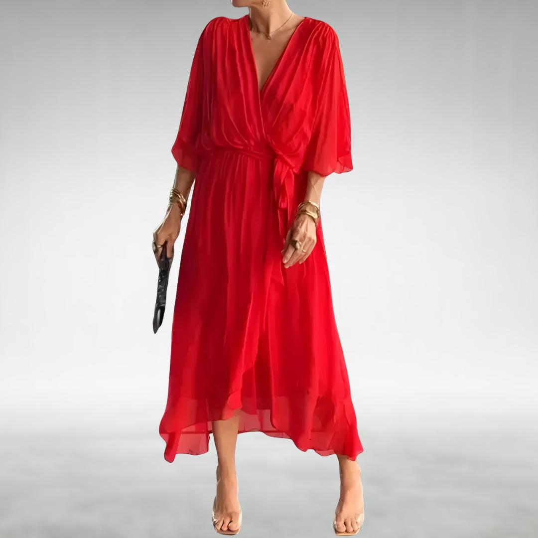 Penny Women's Maxi Dress | Breathable Chiffon, Flattering V-Neckline 4