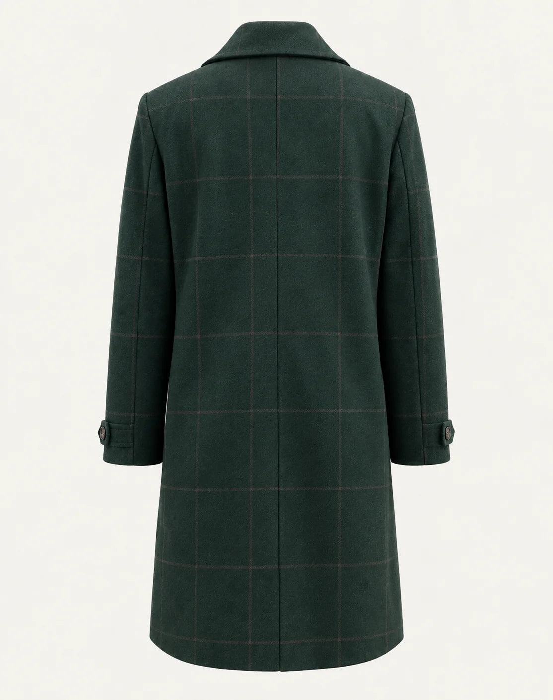 Peyton Women's Long Coat | Checked Pattern, Slim Fit 6