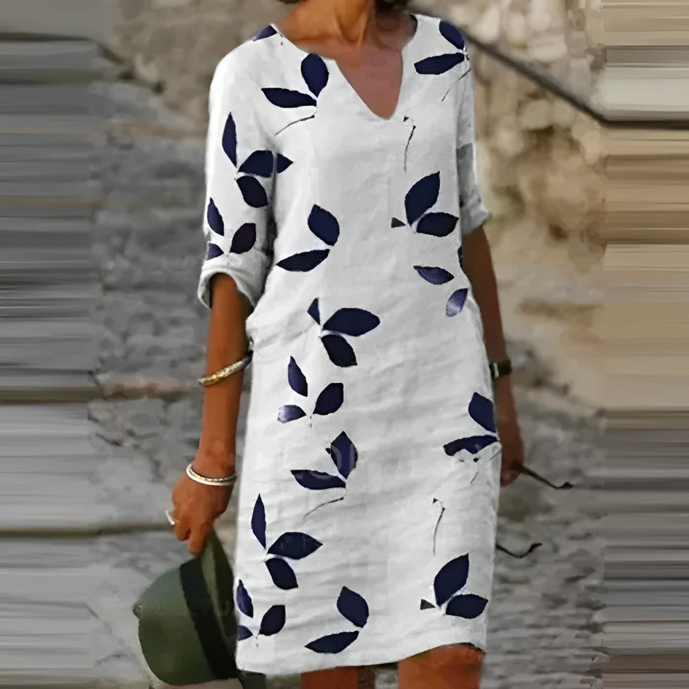 Pia Women's Mini Dress | Vibrant Print, 3/4 Sleeve, Casual Summer Style 0