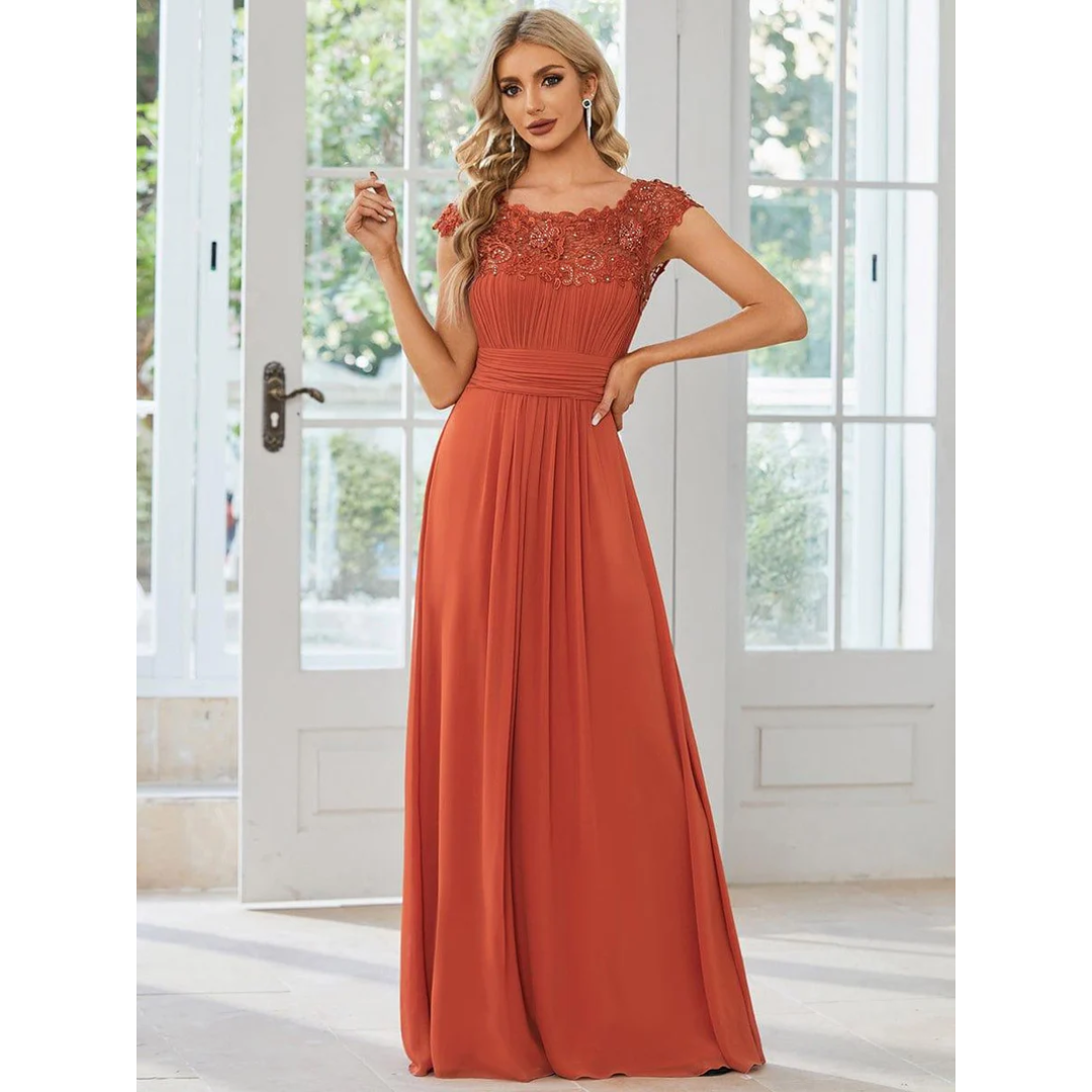 Plea Women's Maxi Dress | Elegant Pleated Design 0