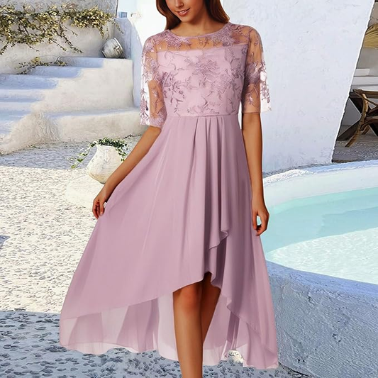 Plea Women's Midi Dress | Elegant Pleated Design, Versatile 1