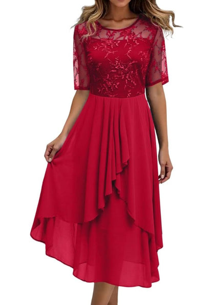 Plea Women's Midi Dress | Elegant Pleated Design, Versatile 3