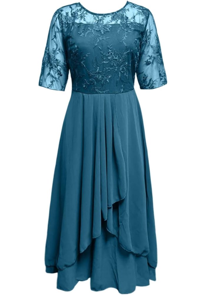 Plea Women's Midi Dress | Elegant Pleated Design, Versatile 5