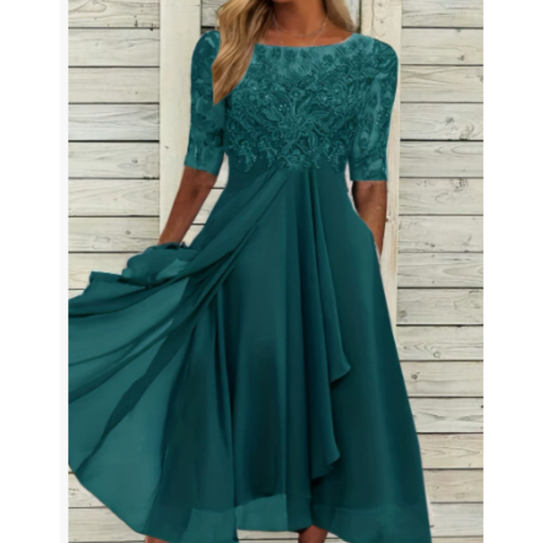 Plea Women's Midi Dress | Elegant Pleated Design, Versatile 7