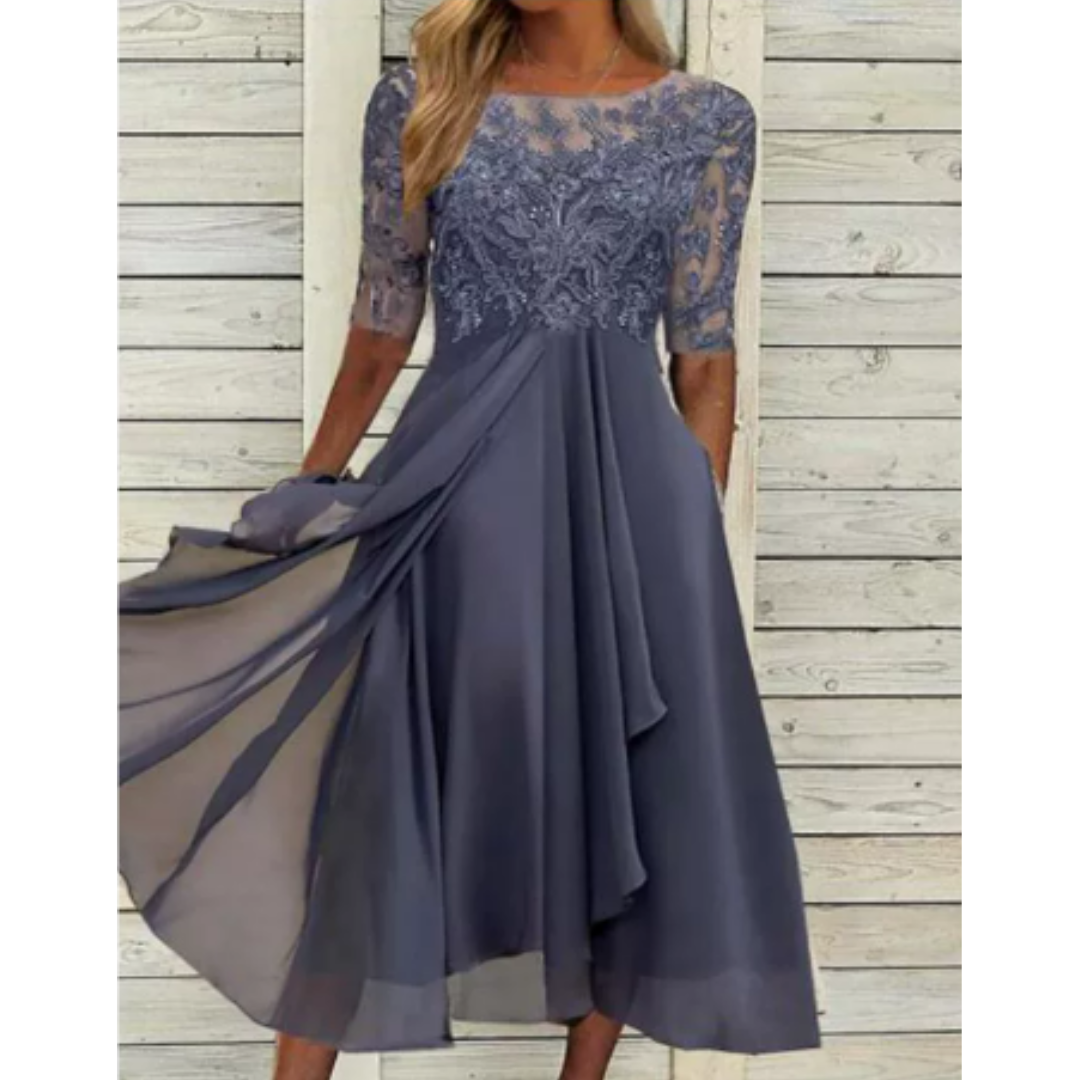 Plea Women's Midi Dress | Elegant Pleated Design, Versatile 8