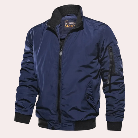Raven Men's Bomber Jacket | Casual Zip-Up with Pockets 1