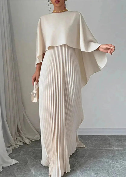 Raven Women's Maxi Dress | Elegant Cape Overlay for Formal Events 0
