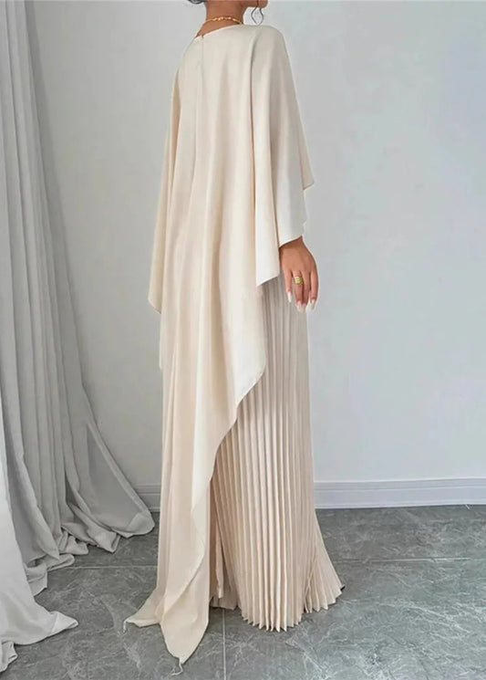 Raven Women's Maxi Dress | Elegant Cape Overlay for Formal Events 1