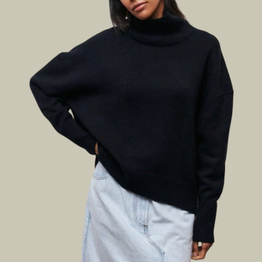 Ravine Women's Oversized Sweater | Cozy Turtleneck Knit Design 0