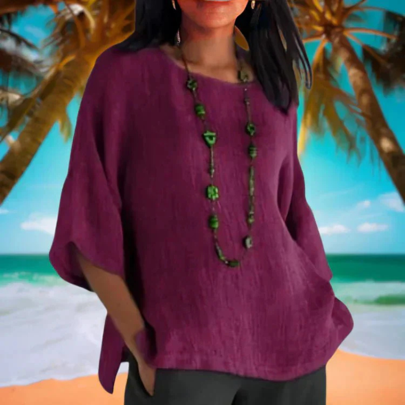 Rela Women's Blouse | 3/4 Sleeves, Lightweight Summer Top 1