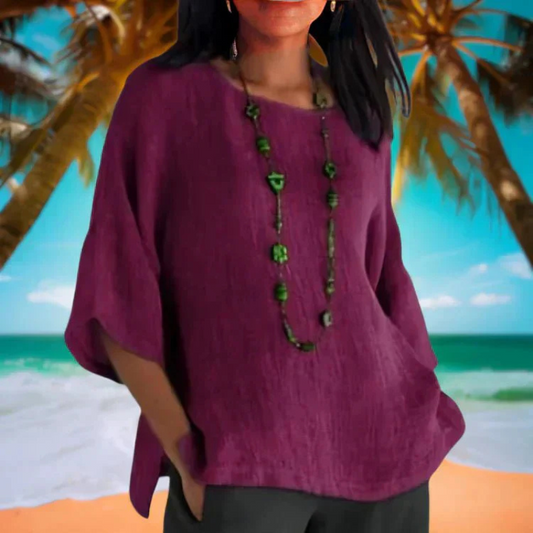 Rela Women's Blouse | 3/4 Sleeves, Lightweight Summer Top 1