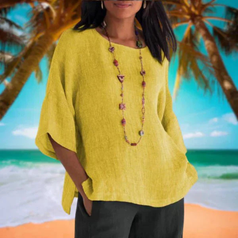 Rela Women's Blouse | 3/4 Sleeves, Lightweight Summer Top 3