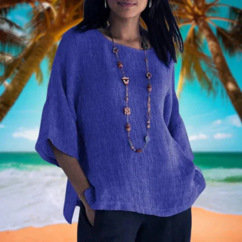 Rela Women's Blouse | 3/4 Sleeves, Lightweight Summer Top 4