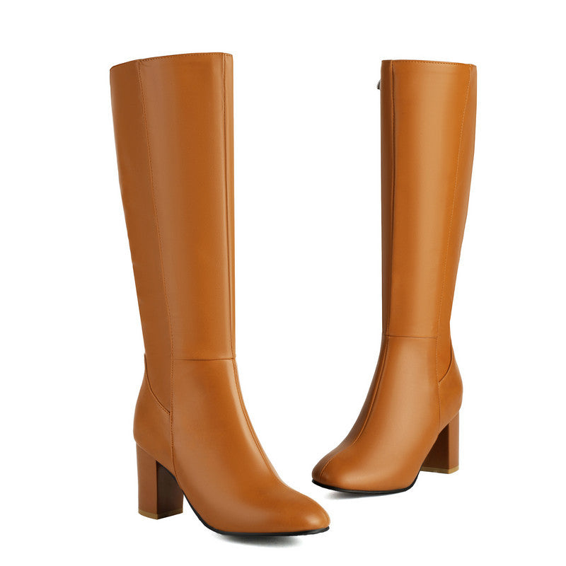 Rela Women's Knee High Boots | Black, Stylish Design with Functional Zipper 0