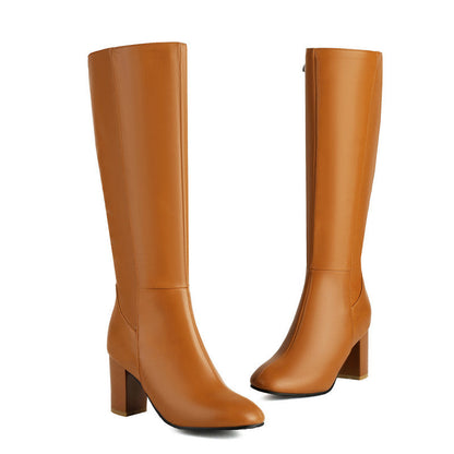Rela Women's Knee High Boots | Black, Stylish Design with Functional Zipper 0