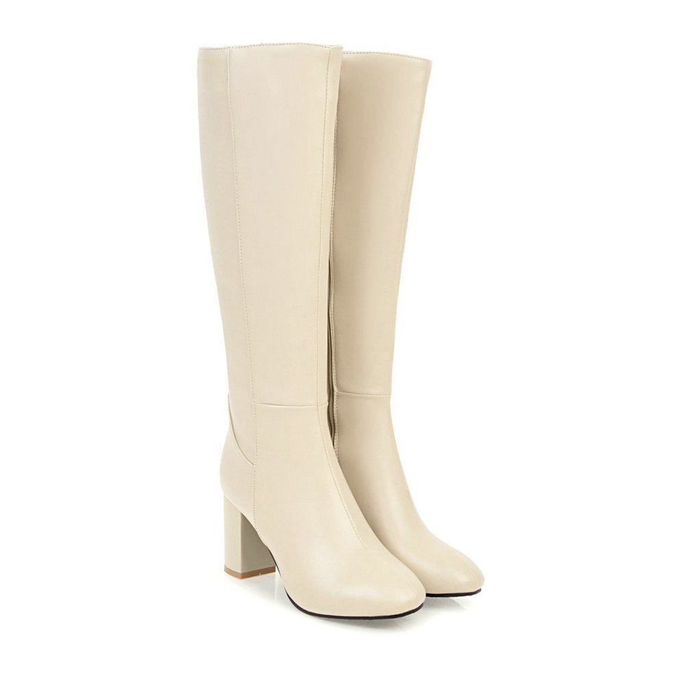 Rela Women's Knee High Boots | Black, Stylish Design with Functional Zipper 2