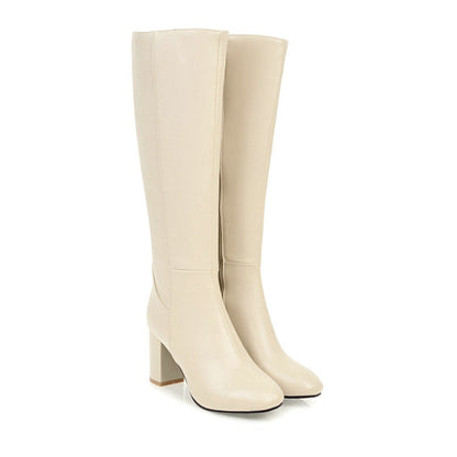 Rela Women's Knee High Boots | Black, Stylish Design with Functional Zipper 2