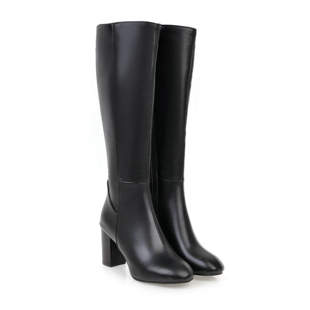 Rela Women's Knee High Boots | Black, Stylish Design with Functional Zipper 3