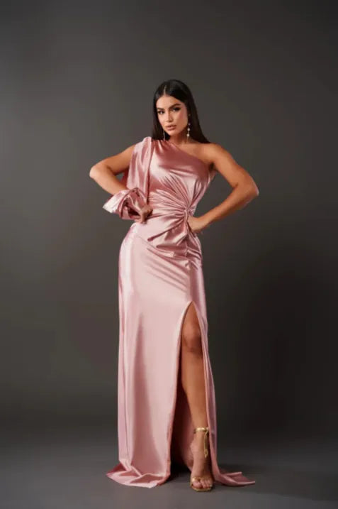 Rina Women's Evening Dress | One-Shoulder Asymmetrical Cocktail Style 5