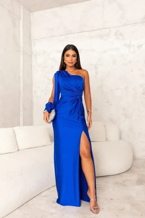 Rina Women's Evening Dress | One-Shoulder Asymmetrical Cocktail Style 7