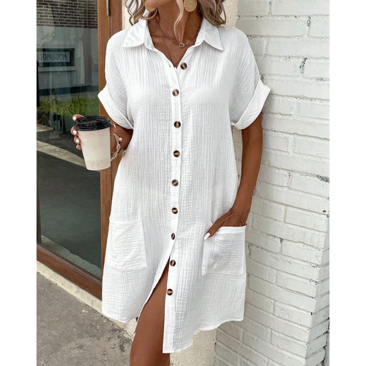 Rina Women's Shirt Dress | Classic Button-Down, Versatile Summer Style 0