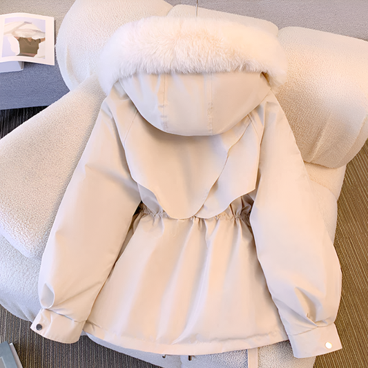 Rina Women's Winter Coat | Plush Faux Fur Collar, Casual 1