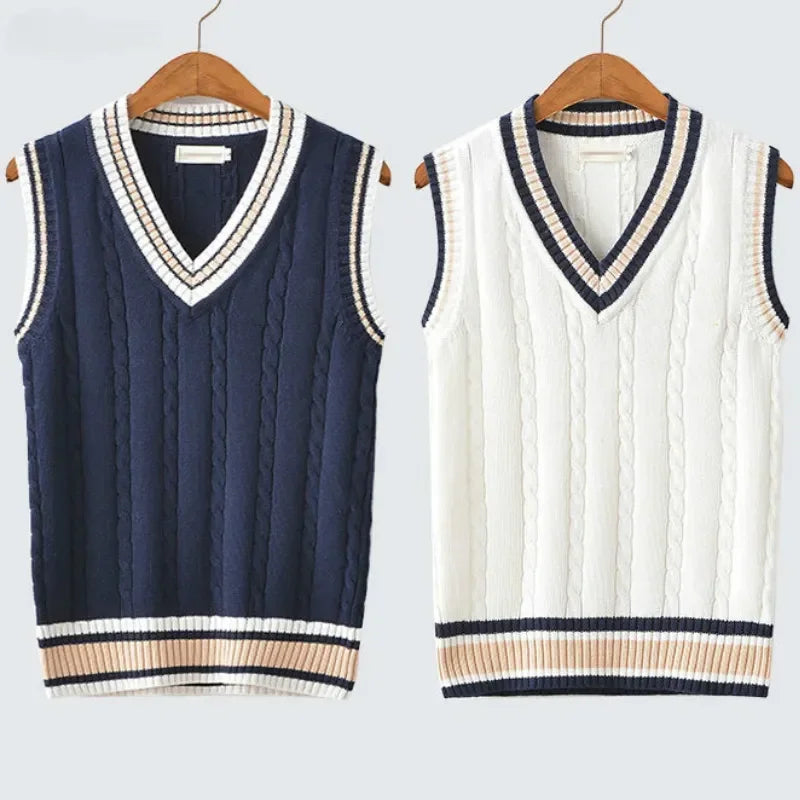 Rocco Men's V-neck Vest | High-Quality Knit, Versatile 1