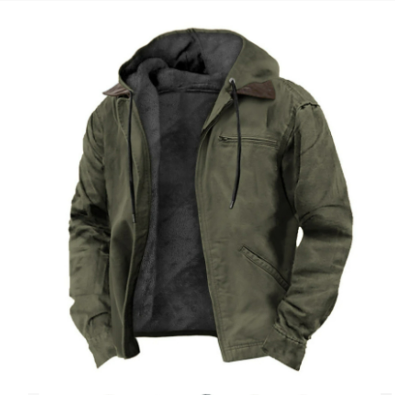 Ryder Men's Hooded Jacket | Classic Style, Cozy Warmth 1