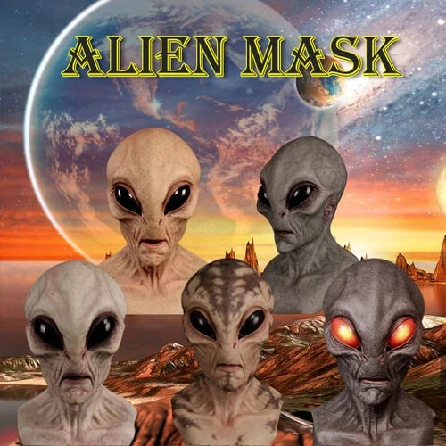 Rylan Unisex Alien Mask | Hand-Painted Latex Silicone, Realistic Design 1