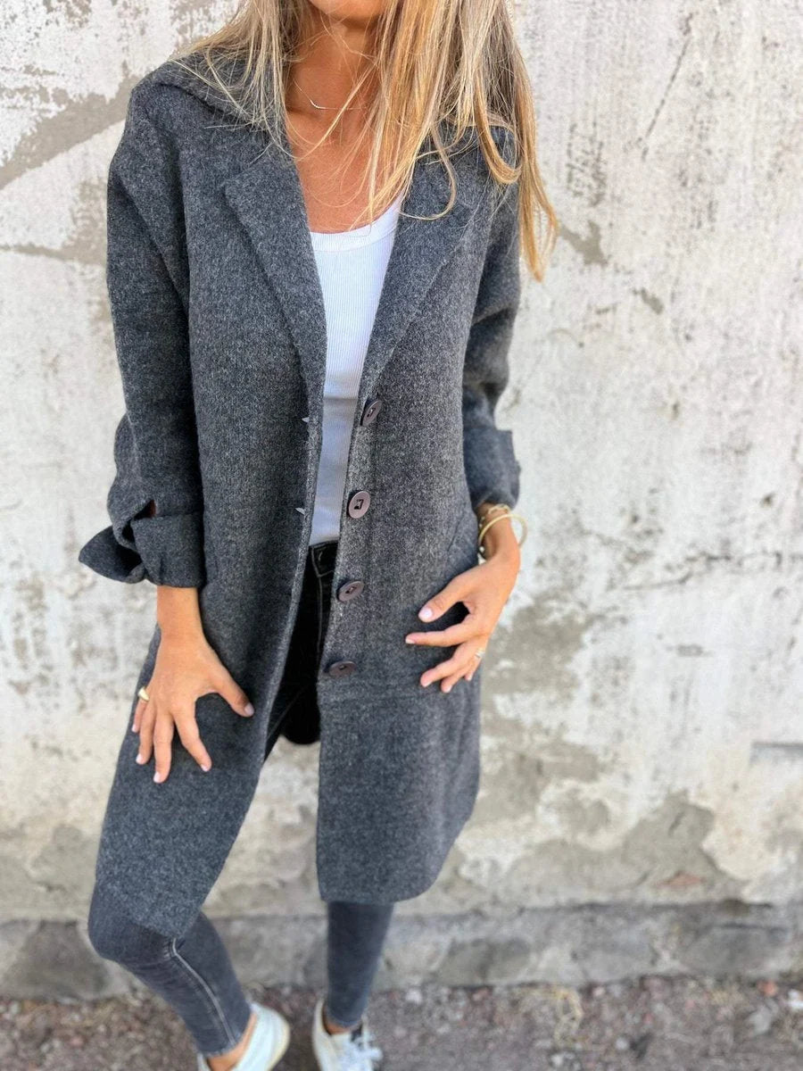 Rylan Women's Longline Coat | Smooth Fabric, Relaxed Fit, Winter Essential 4