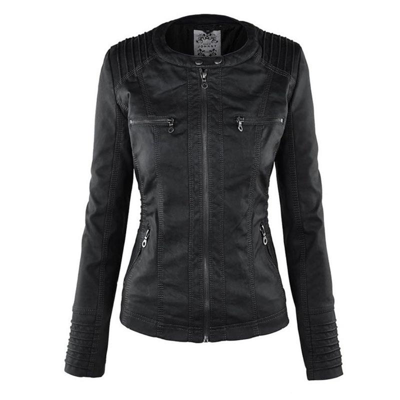 Sable Women's Moto Jacket | Faux Leather, Slim Fit, Detachable Hood 7
