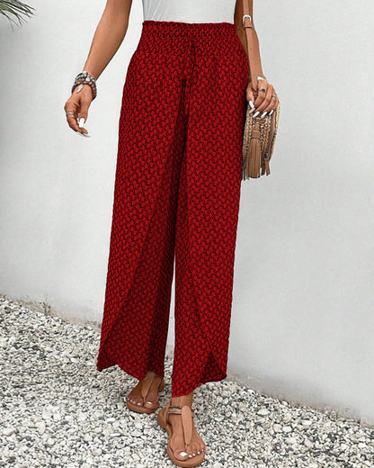 Sapphira Women's Summer Pants | Geometric Print, High Waist 5