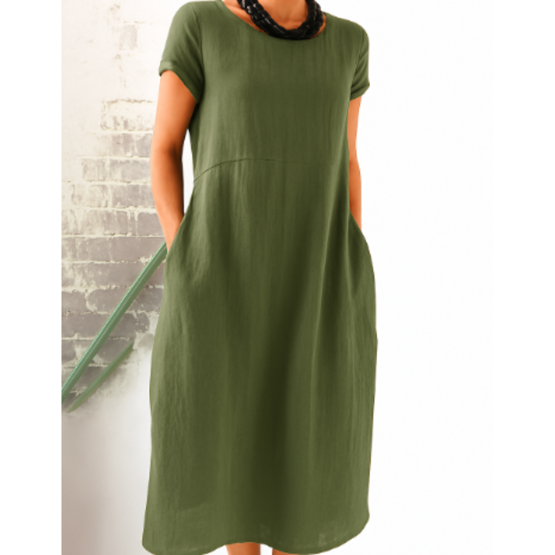 Sari Women's Midi Dress | Comfortable Casual Style 0