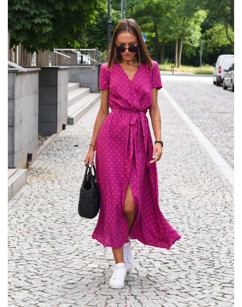 Sari Women's Midi Dress | Flattering Wrap Design, Summer Elegance 3