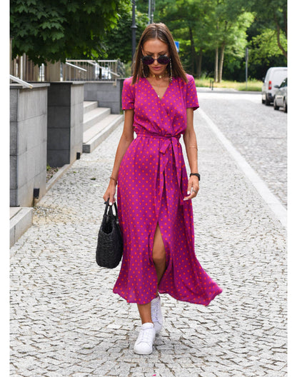 Sari Women's Midi Dress | Flattering Wrap Design, Summer Elegance 3