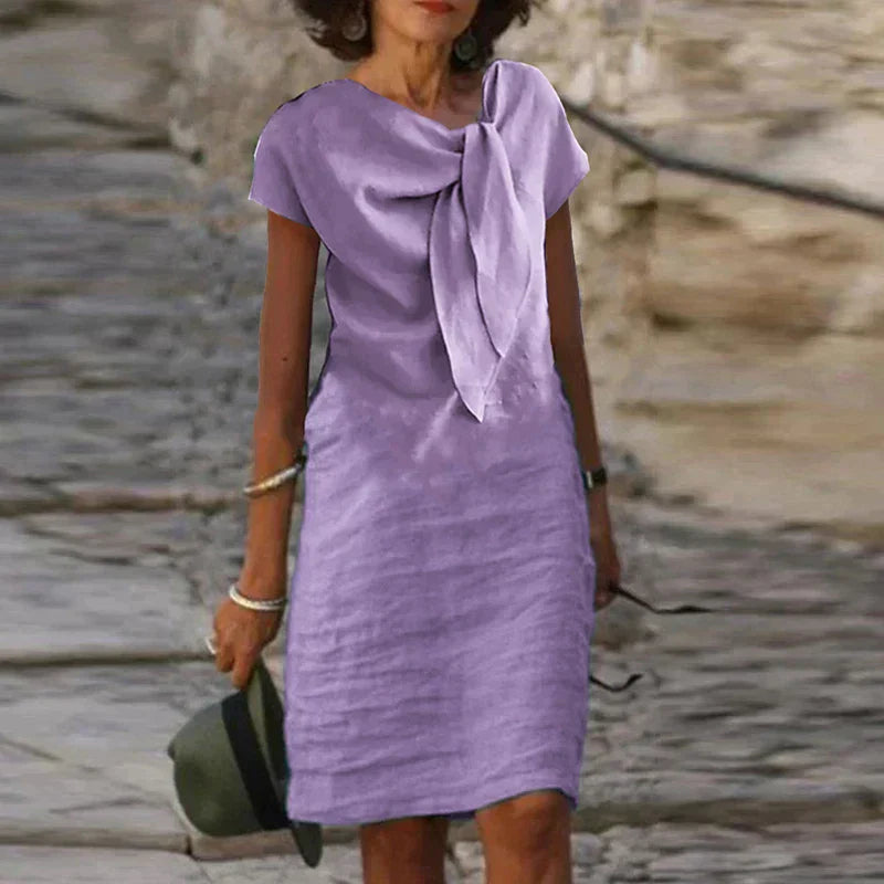 Sari Women's Mini Dress | Elegant Short Sleeve, Flattering Cut 0