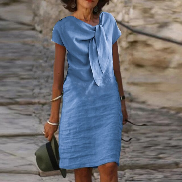 Sari Women's Mini Dress | Elegant Short Sleeve, Flattering Cut 2