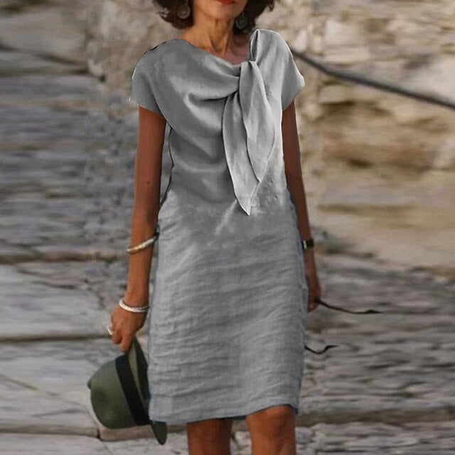 Sari Women's Mini Dress | Elegant Short Sleeve, Flattering Cut 3