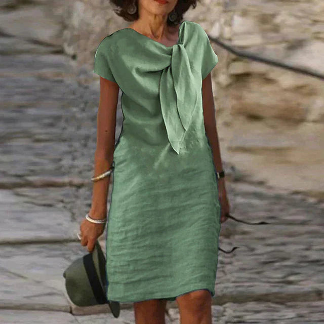 Sari Women's Mini Dress | Elegant Short Sleeve, Flattering Cut 5