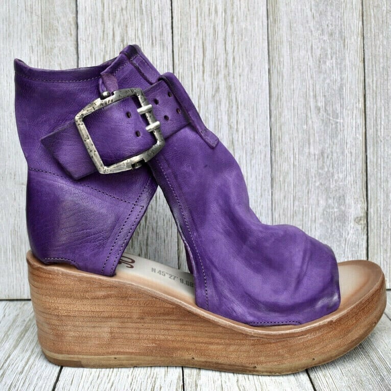 Saria Women's Wedge Sandals | Buckle Strap, Open Toe Design 5