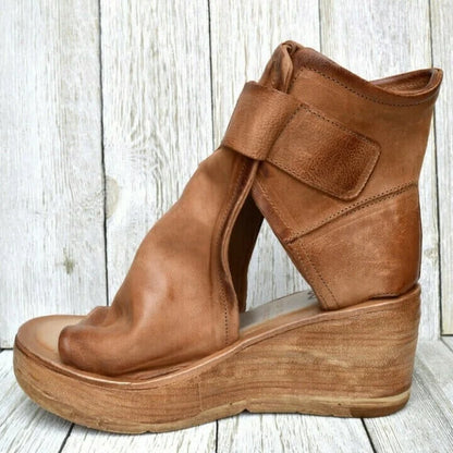 Saria Women's Wedge Sandals | Buckle Strap, Open Toe Design 7