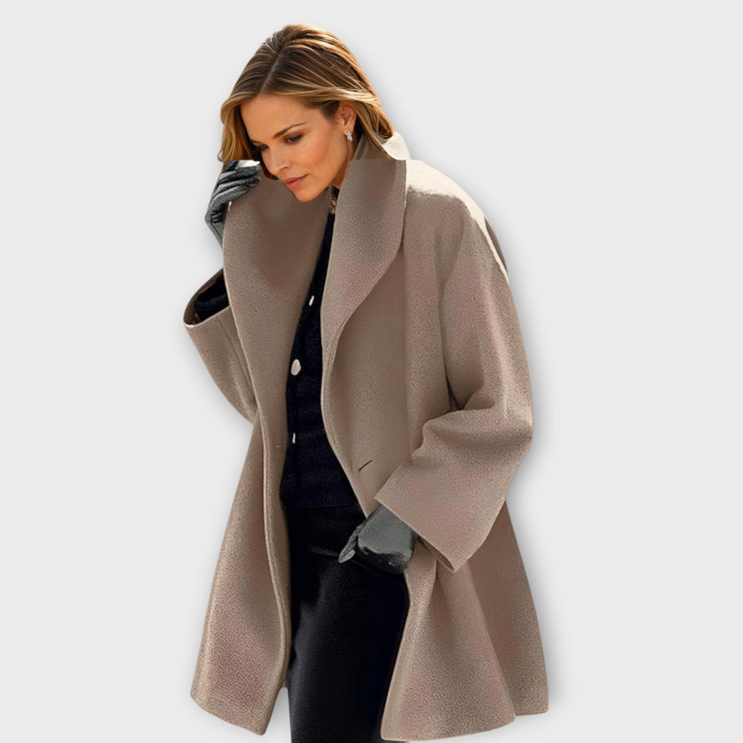Sarina Women's Long Coat | High Collar, Minimalist Design, Versatile Winter Wear 5