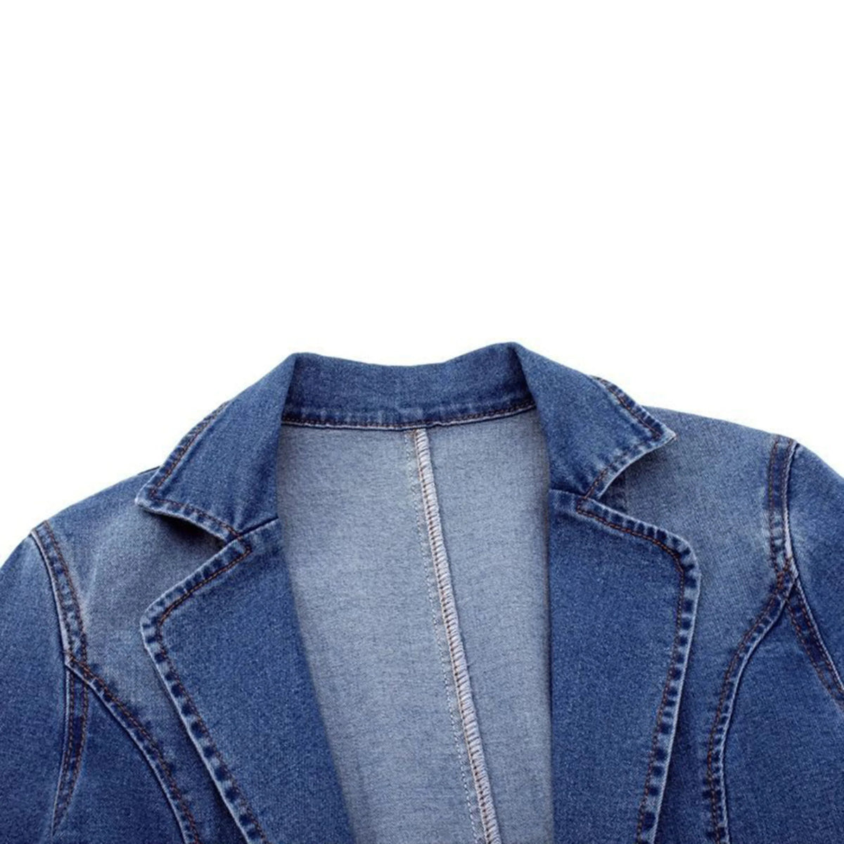 Sela Women's Denim Blazer | Oversized Fit, Pockets 4