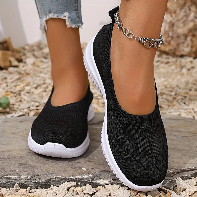 Sela Women's Slip-On Shoes | Breathable Knit Upper Closed Toe 3