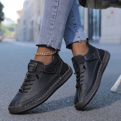 Sela Women's Sneakers | Low-Cut Lace-Up, Comfortable White Design 2