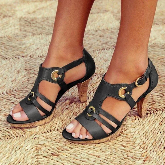Sela Women's Strappy Sandals | Structured Ankle Strap, Slim Heel 1