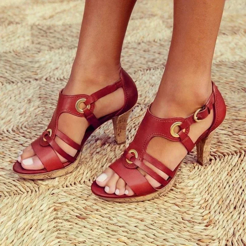 Sela Women's Strappy Sandals | Structured Ankle Strap, Slim Heel 8