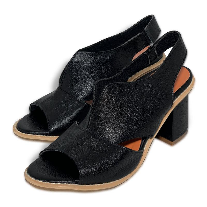 Selina Women's Sandals | Genuine Leather, Comfortable Mid-Heel 5